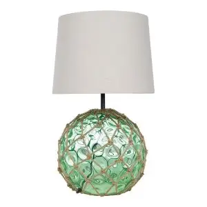 Lámpara de mesa boya verde Ø: 25 cm - H: 50 cm