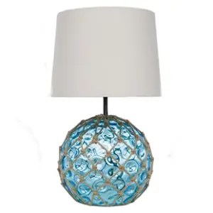 Lámpara de mesa boya azul Ø: 25 cm - H: 50 cm