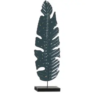Figura metal MDF Hoja Verde