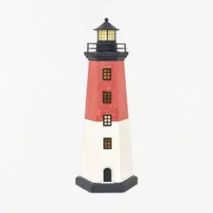 Faro de Resina con LED blanco y rojo