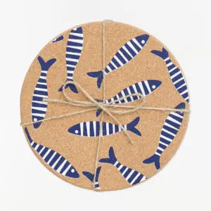 Salvamantel corcho peces Set de 4