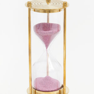 Reloj de arena latón y cristal