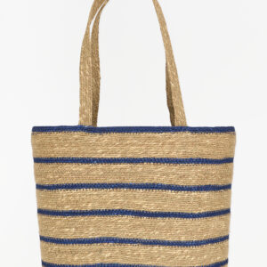 Bolso de yute a rayas