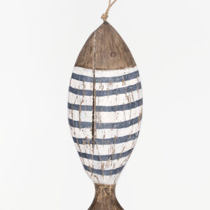 Colgante Decorativo Pez a Rayas de Madera – 50 cm