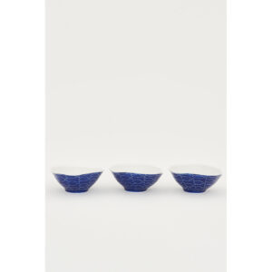 Set 3 boles pequeños de cerámica con peces en relieve