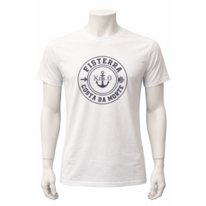 Camiseta Km.0 Fisterra Costa da Morte blanco