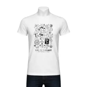 Camiseta GalicianArt Petroglifos Blanca