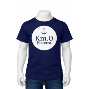 Camiseta Km.0 Fisterra infantil azul