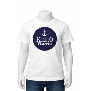 Camiseta Km.0 Fisterra infantil blanco