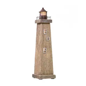Faro LED en madera y metal