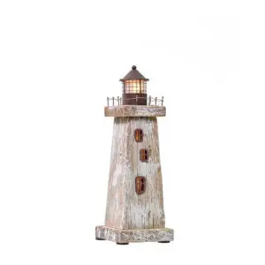 Faro LED en madera y metal