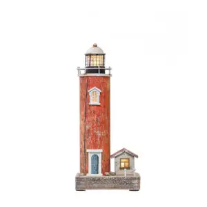 Faro LED en madera y metal