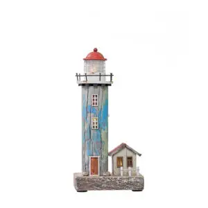 Faro LED en madera y metal