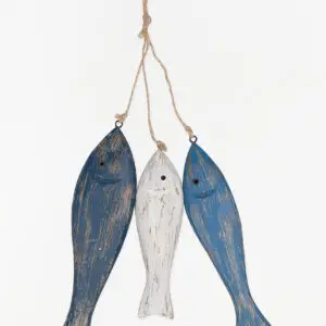 Ristra de 3 peces de madera
