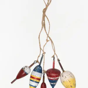 Ristra de 5 corchos decorativos marineros H:27 cm