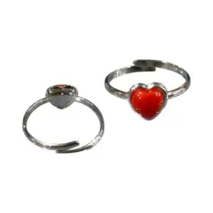 Anillo mediterraneo corazon plata regulable