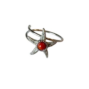 ANILLO PLATA DORADO ESTRELLA MEDITERRANEO 4mm